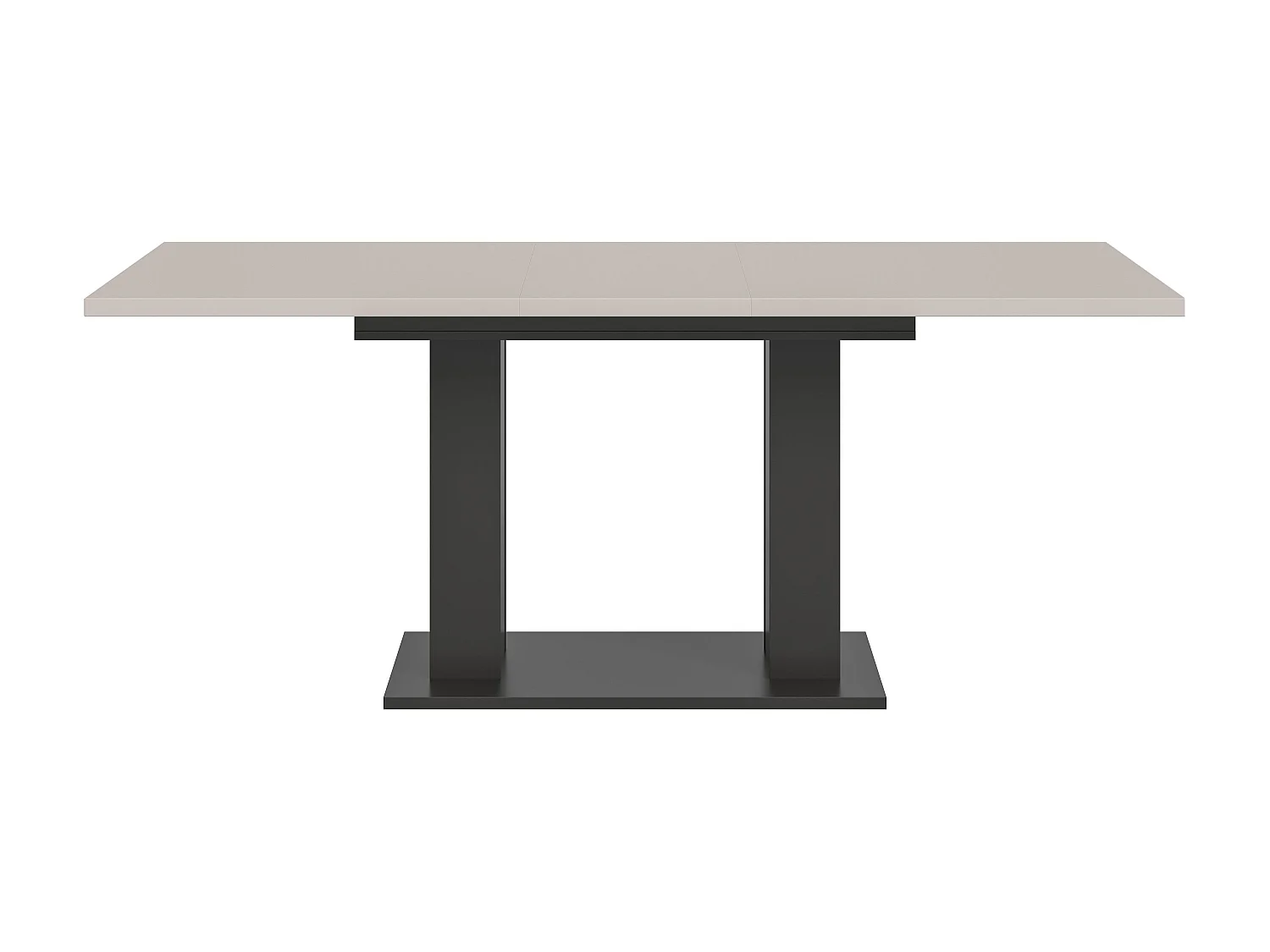 Table de salle à manger MOTION  (lxhxp : env. 150x76x90 cm) avec plateau cachemire/ pied en U gris