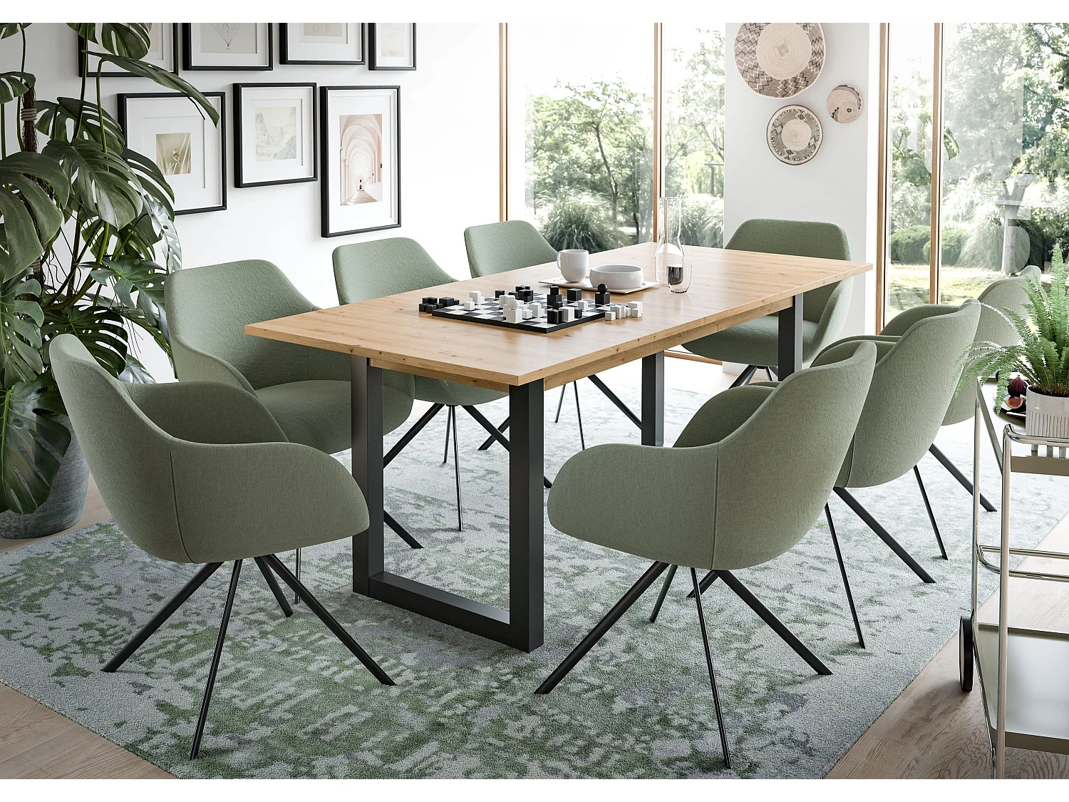 Table de salle à manger SEATTLE  (lxhxp : env. 150x76x90 cm) , coloris  chêne artisan