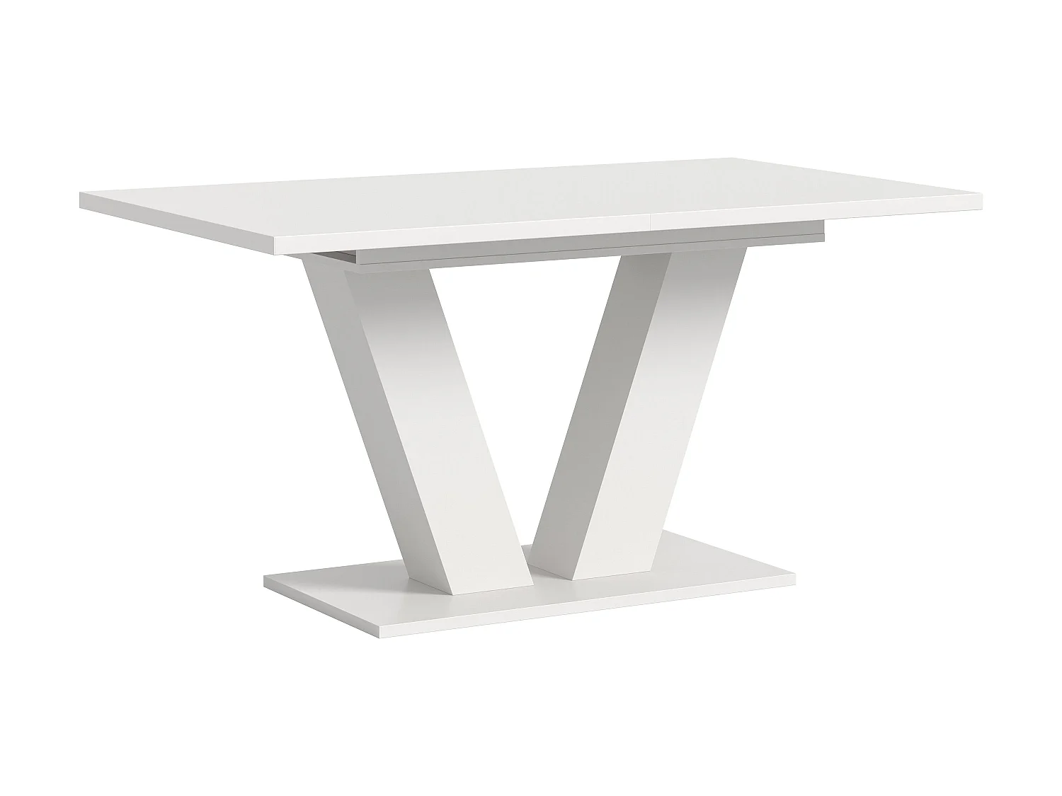 Table de salle à manger MOTION (lxhxp : env. 150x76x90 cm)avec plateau et pied en V blanc