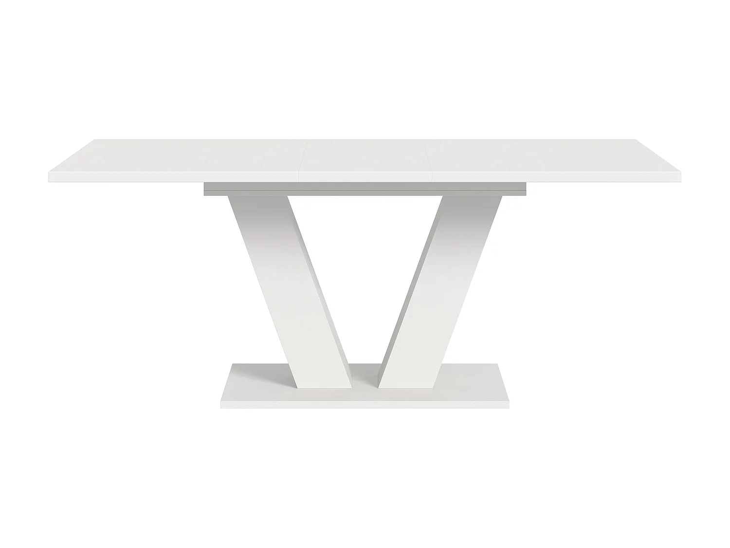 Table de salle à manger MOTION (lxhxp : env. 150x76x90 cm)avec plateau et pied en V blanc