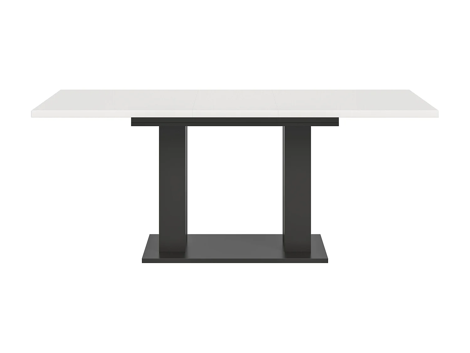 Table de salle à manger MOTION (lxhxp : env. 150x76x90 cm) avec plateau balnc /pied en U  gris