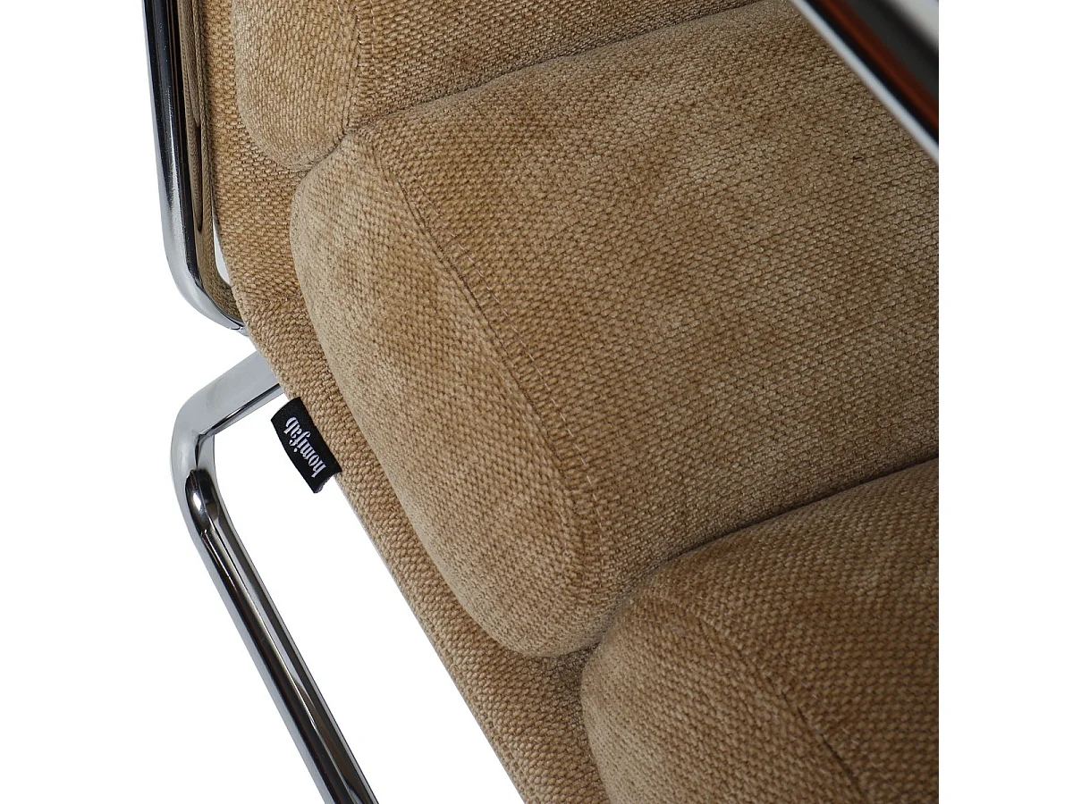 Fauteuil en tissu chenille miel - Vania