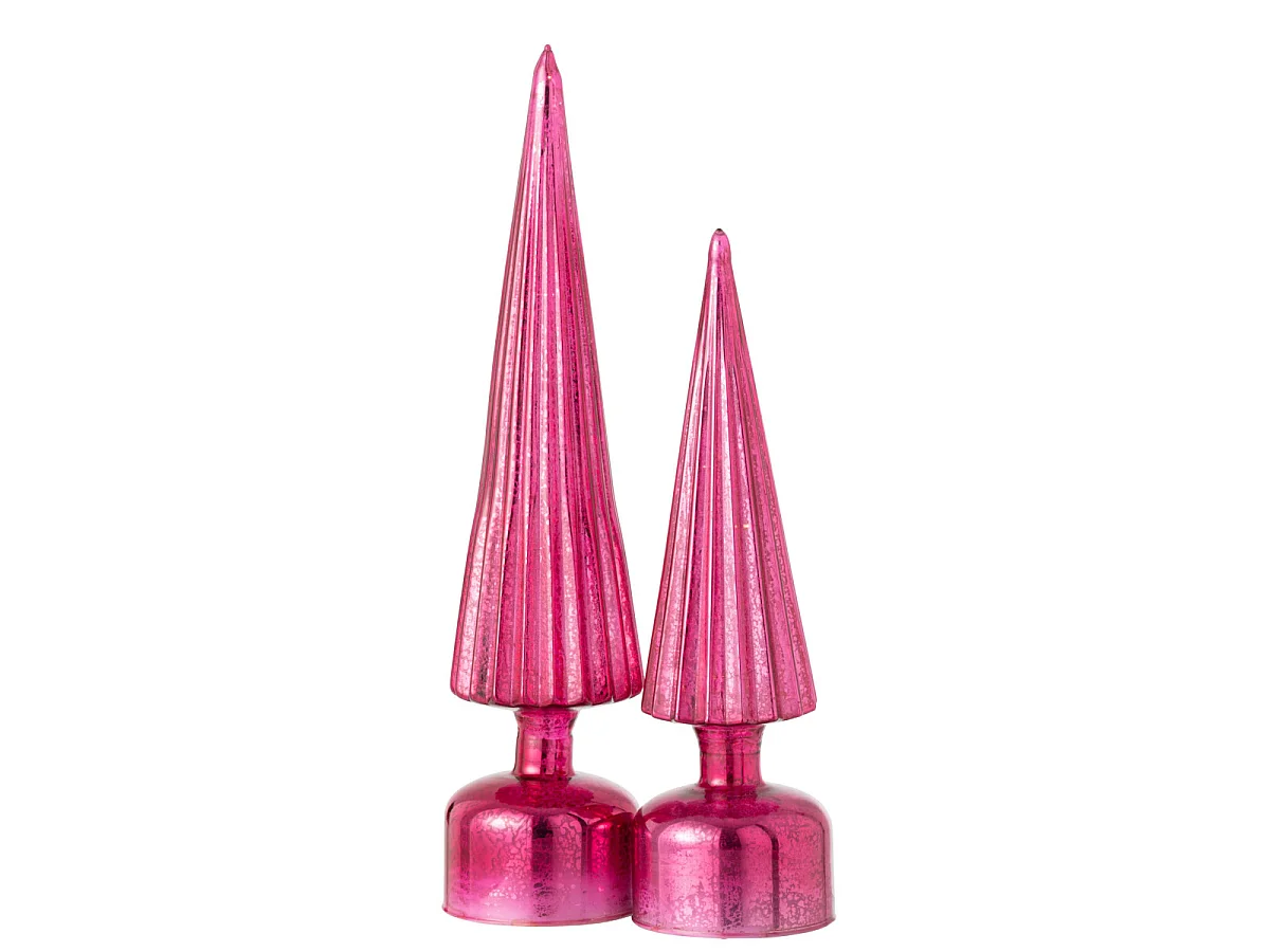 Sapin Tournant à LED "Félicie" 39cm Rose