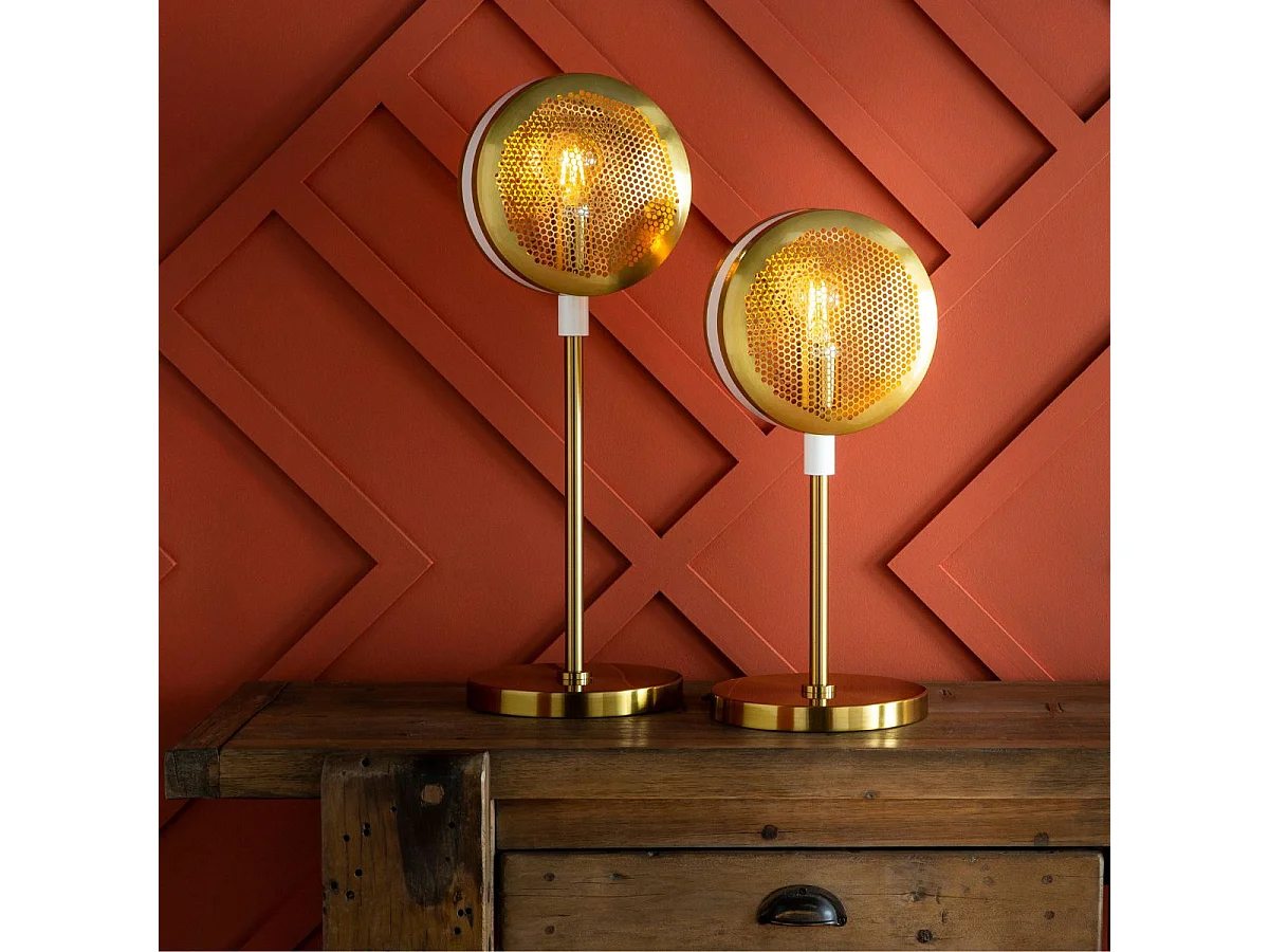 Moderne Gouden Tafellamp, H63cm, SONIK
