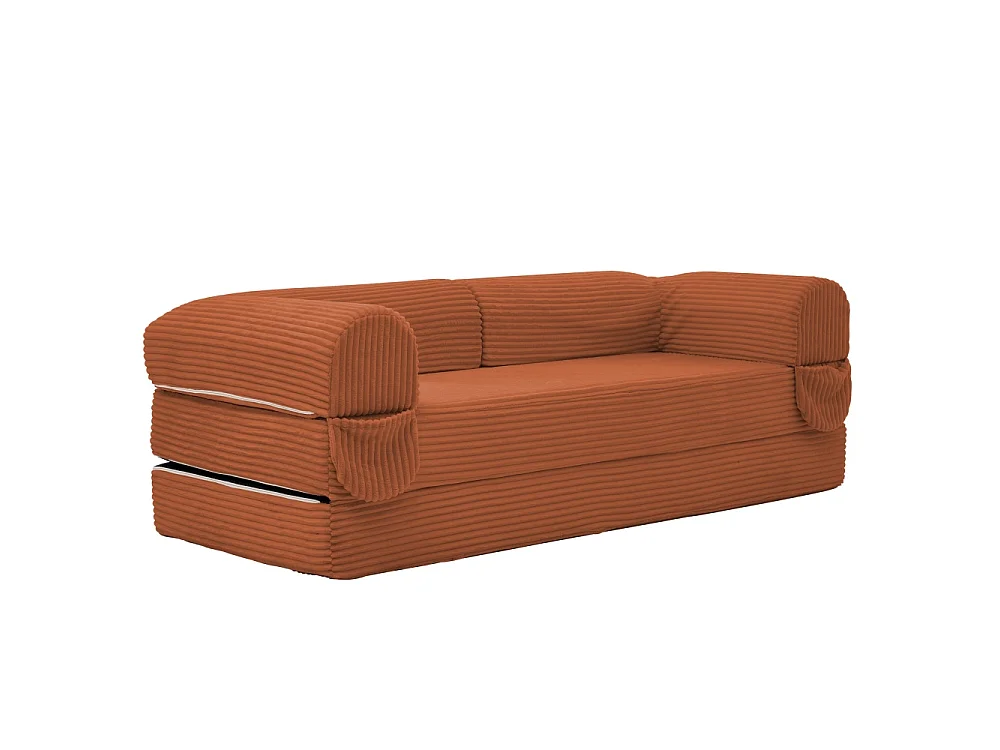 Sofá cama de 2 plazas de pana, sofá convertible en cama doble, futón compacto que ahorra espacio para salón y habitación de invitados