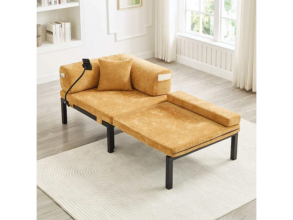 Canapé-lit pliant en bois massif – Convertible simple, design multifonctionnel et gain de place