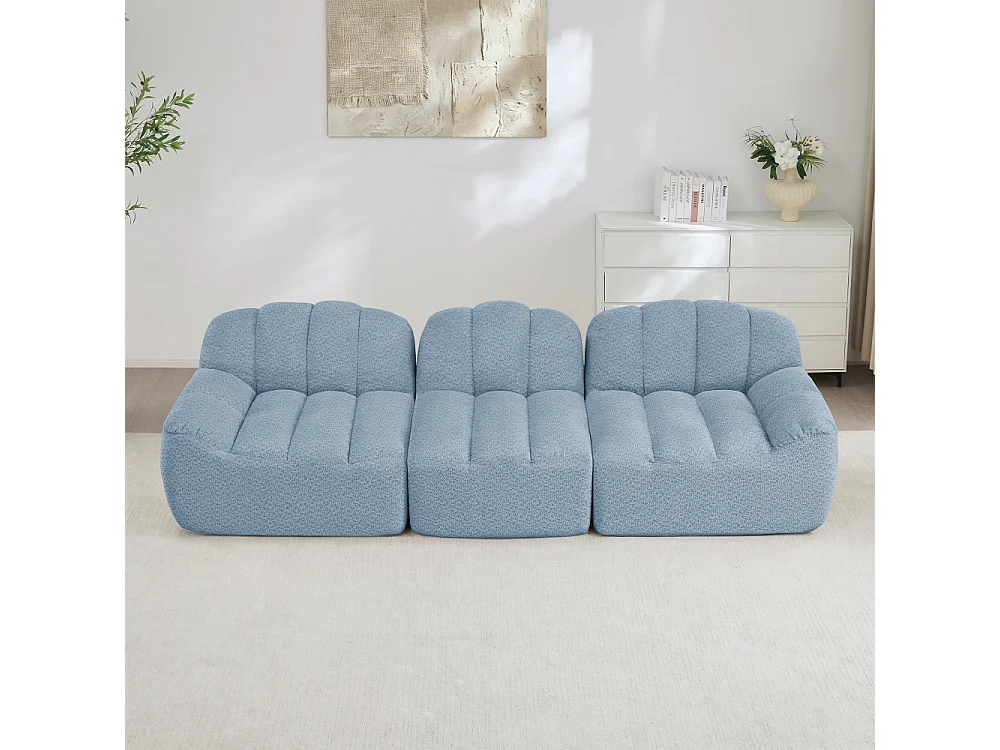 3-Sitzer-Modulsofa ohne Struktur in 32D-Schaumstoff mit hoher Dichte, tiefer Komfortsitz XL