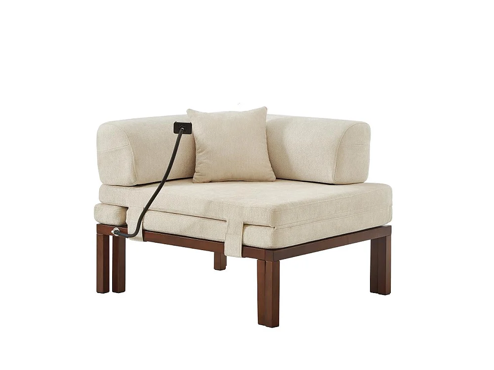 Canapé-lit pliant en bois massif – Convertible simple, design multifonctionnel et gain de place