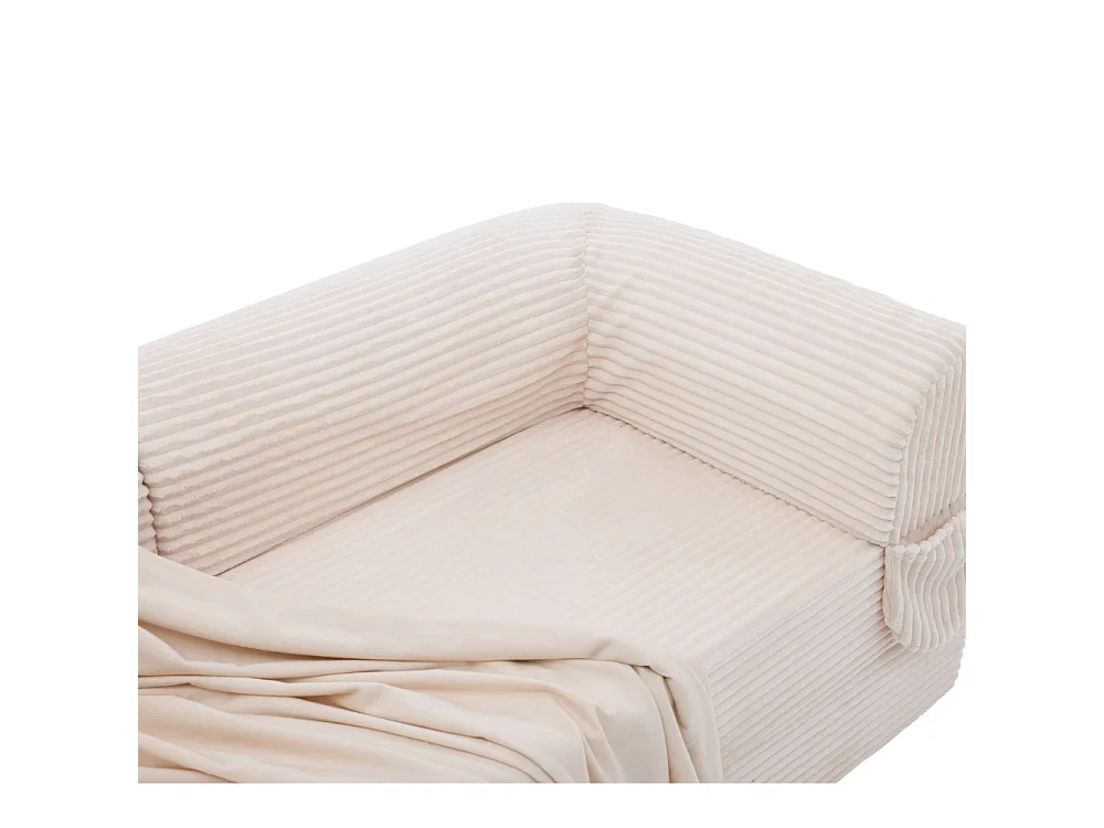 2-Sitzer-Sofabett aus Cord, in ein Doppelbett umwandelbares Sofa, kompakter Futon für Wohnzimmer und Gästezimmer