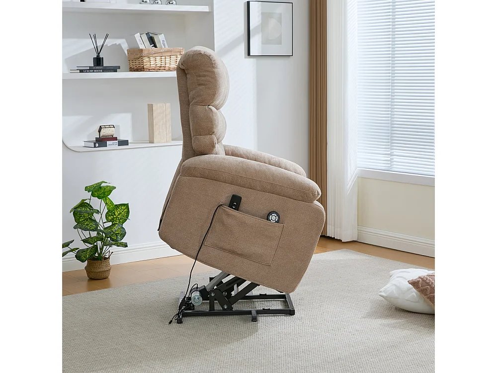 Multifunctionele elektrische relaxstoel met voetensteun, met massage- en verwarmingsfunctie, elektrisch verstelbare rugleuning