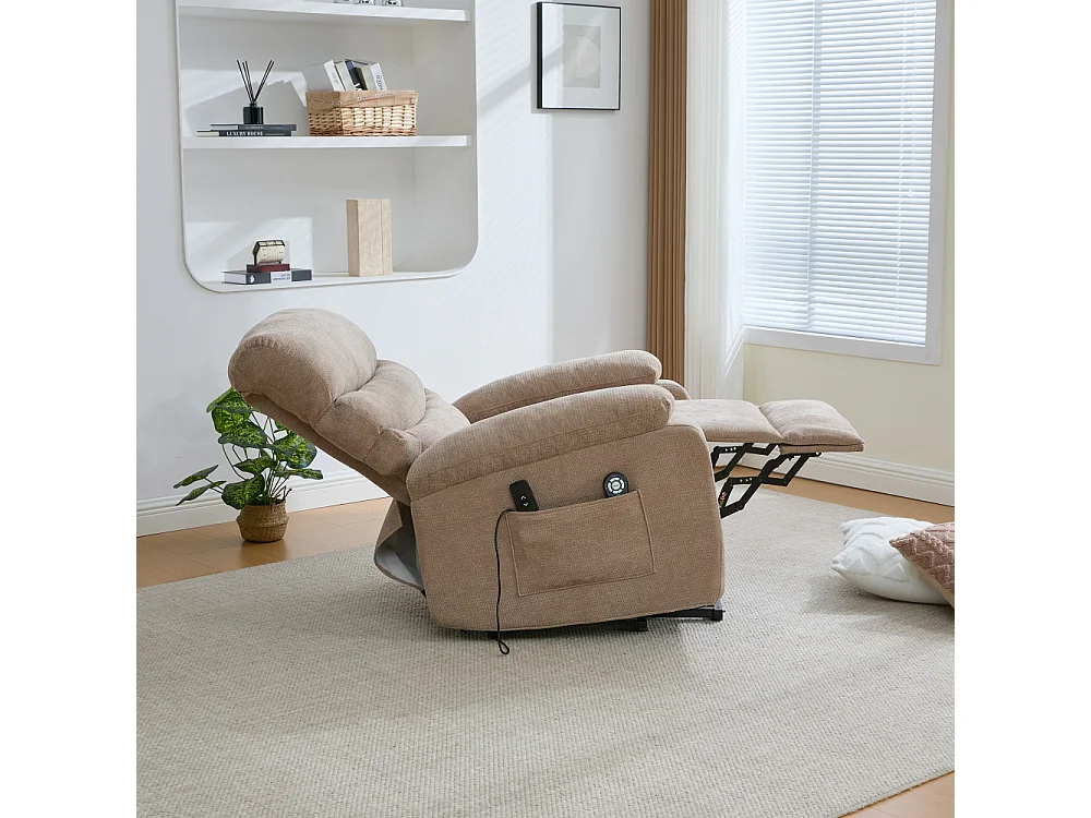 Multifunctionele elektrische relaxstoel met voetensteun, met massage- en verwarmingsfunctie, elektrisch verstelbare rugleuning