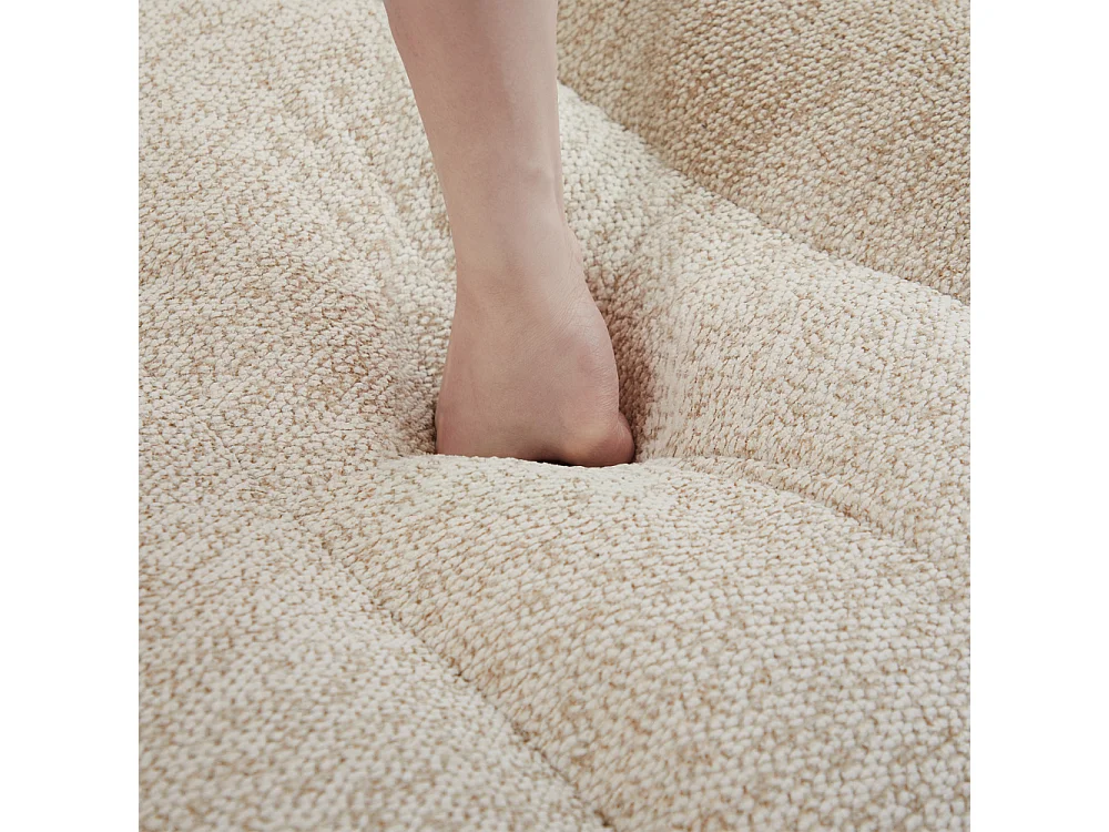 4-Sitzer-Modulsofa, Schalenform, ohne Rahmen, 32D-Schaumstoff mit hoher Dichte, sehr bequemer Sitz, bequemer, weicher Stoff, Wohnzimmer