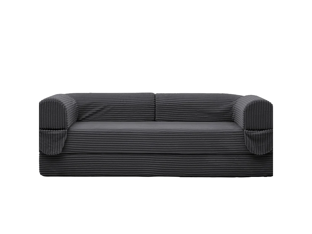Canapé-lit 2 places en velours côtelé, sofa convertible en lit double, futon compact pour salon et chambre d’amis