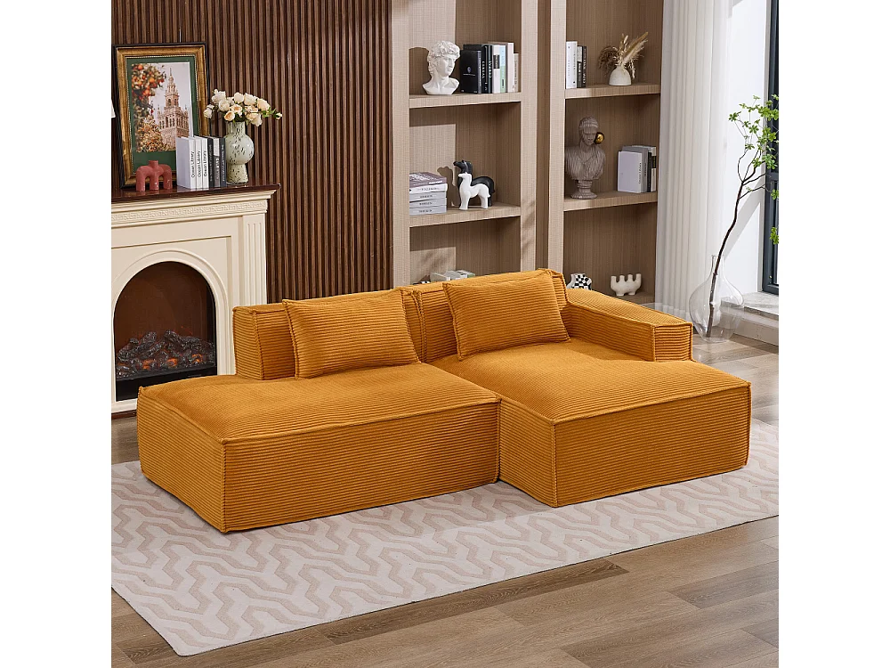 Canapé en Tissu 235 cm Compact avec Coussins et Ressorts Ensachés, Confortable et Moderne