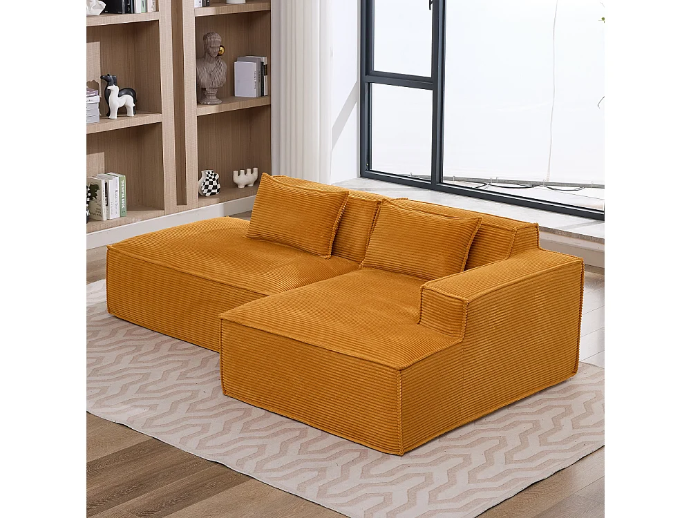 Canapé en Tissu 235 cm Compact avec Coussins et Ressorts Ensachés, Confortable et Moderne