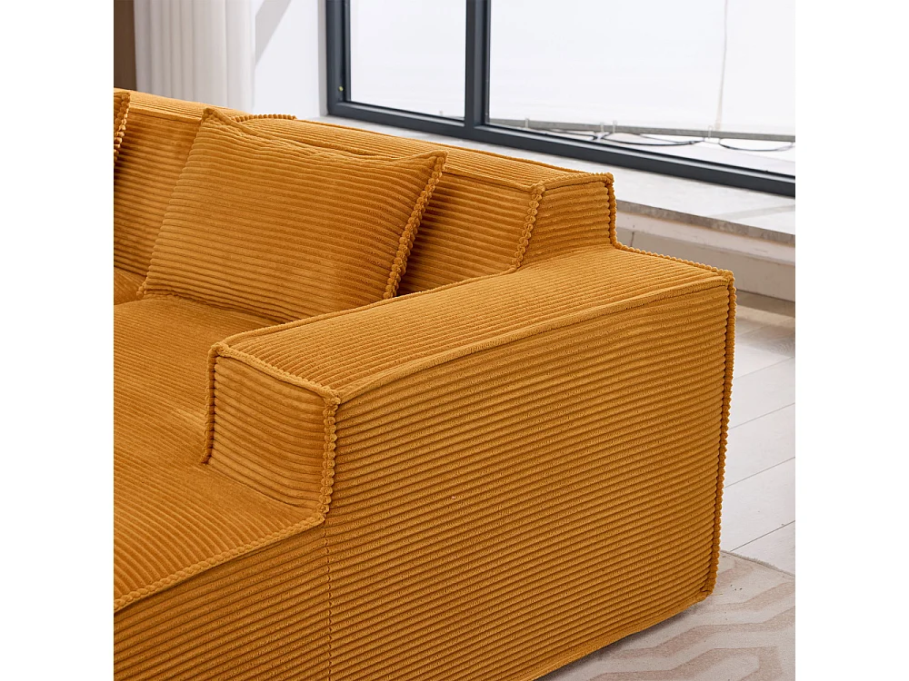 Canapé en Tissu 235 cm Compact avec Coussins et Ressorts Ensachés, Confortable et Moderne