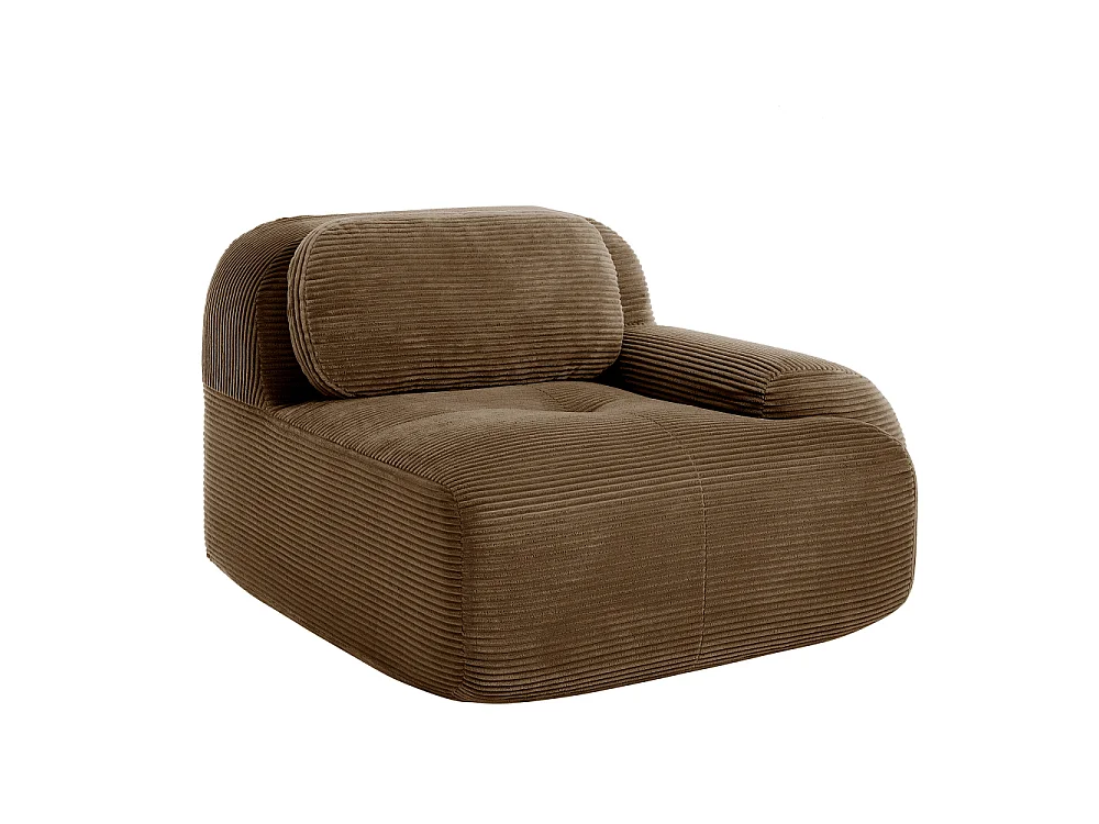 Modulaire hoekbank van premium corduroy met kussens, ergonomische armleuningen en langdurig comfort