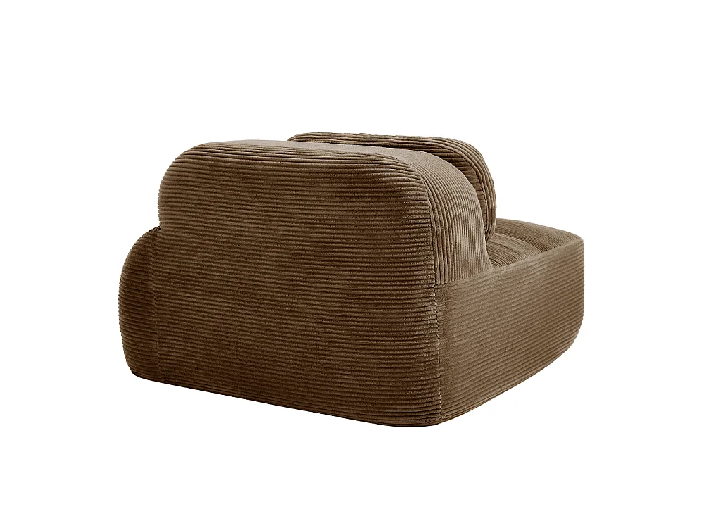 Modulaire hoekbank van premium corduroy met kussens, ergonomische armleuningen en langdurig comfort