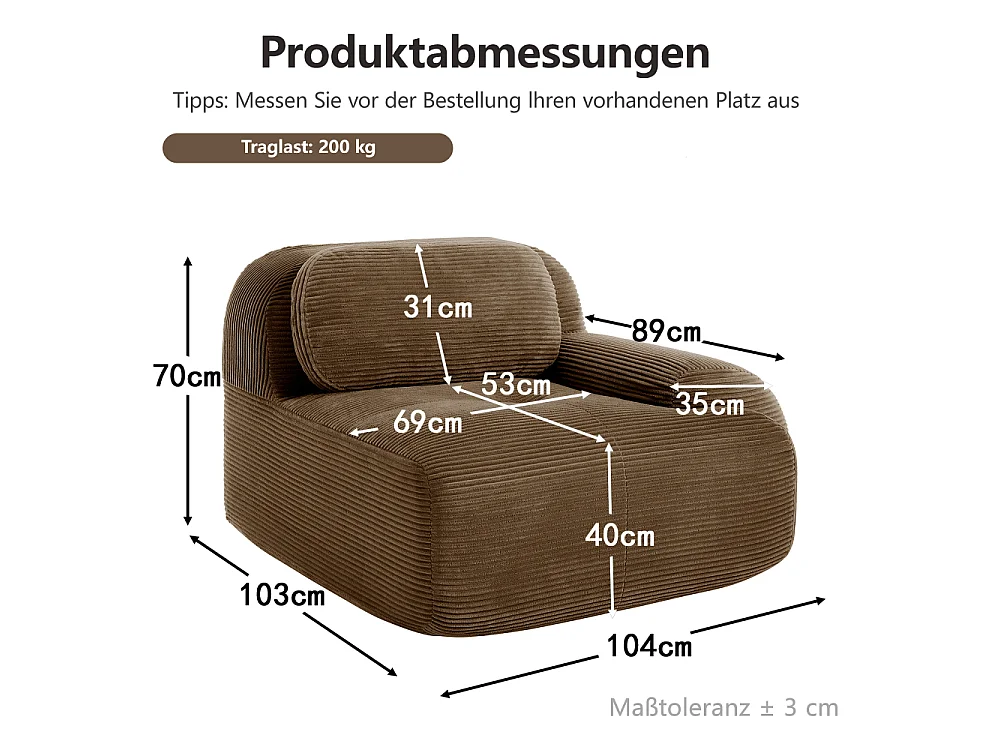 Modulaire hoekbank van premium corduroy met kussens, ergonomische armleuningen en langdurig comfort