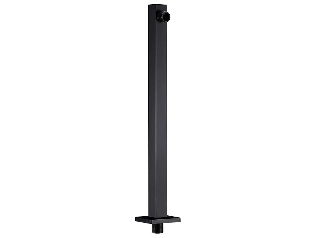 Bras de douche carré inox 201 noir 40 cm résistant à la corrosion pour fixation pommeau