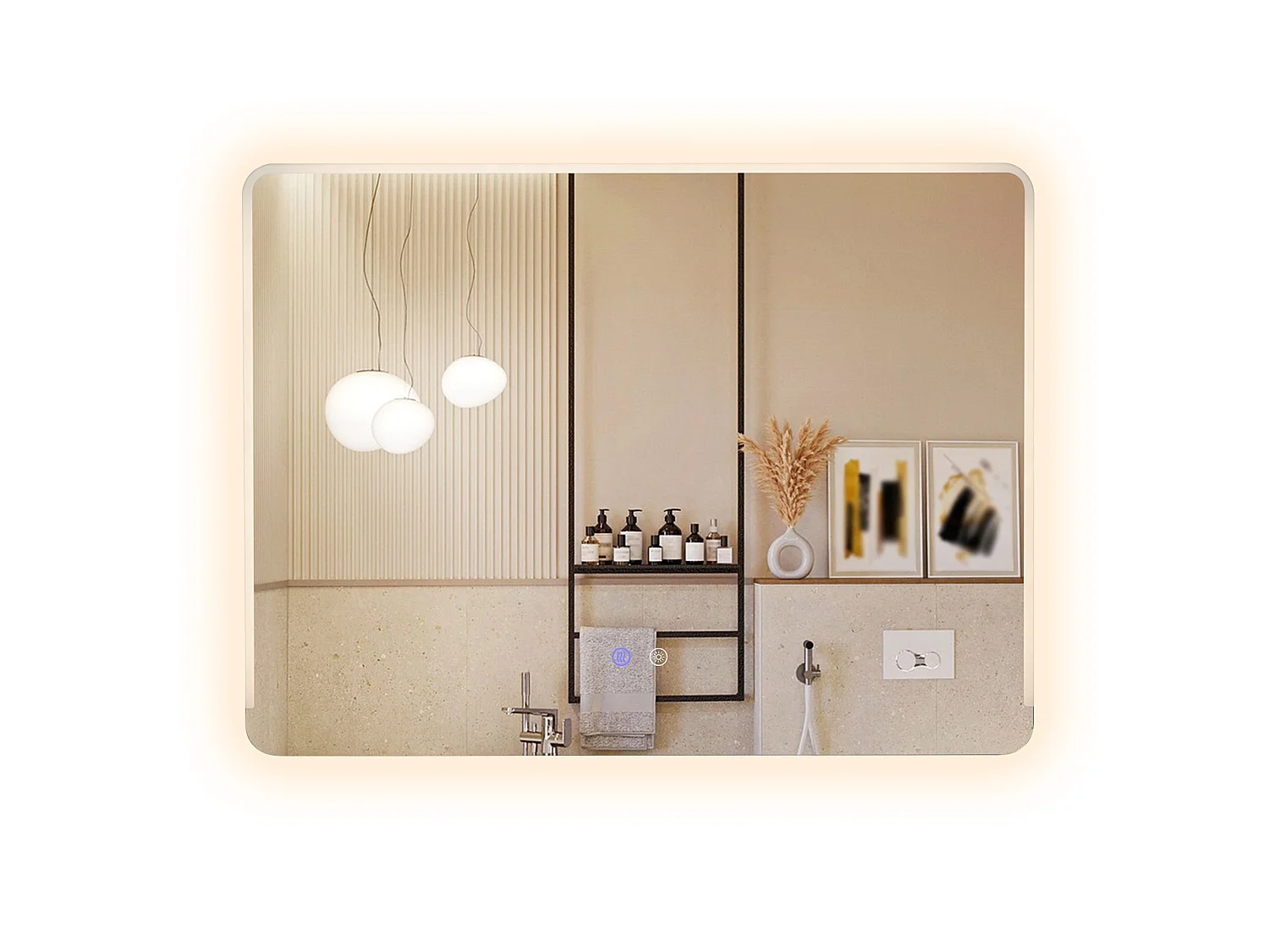 Badezimmerspiegel mit LED-Beleuchtung Wandspiegel