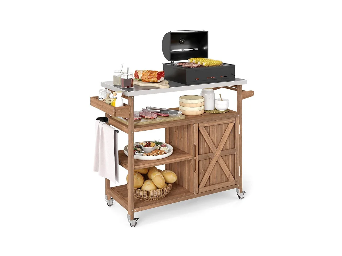 Carrello da cucina per il servizio dei pasti