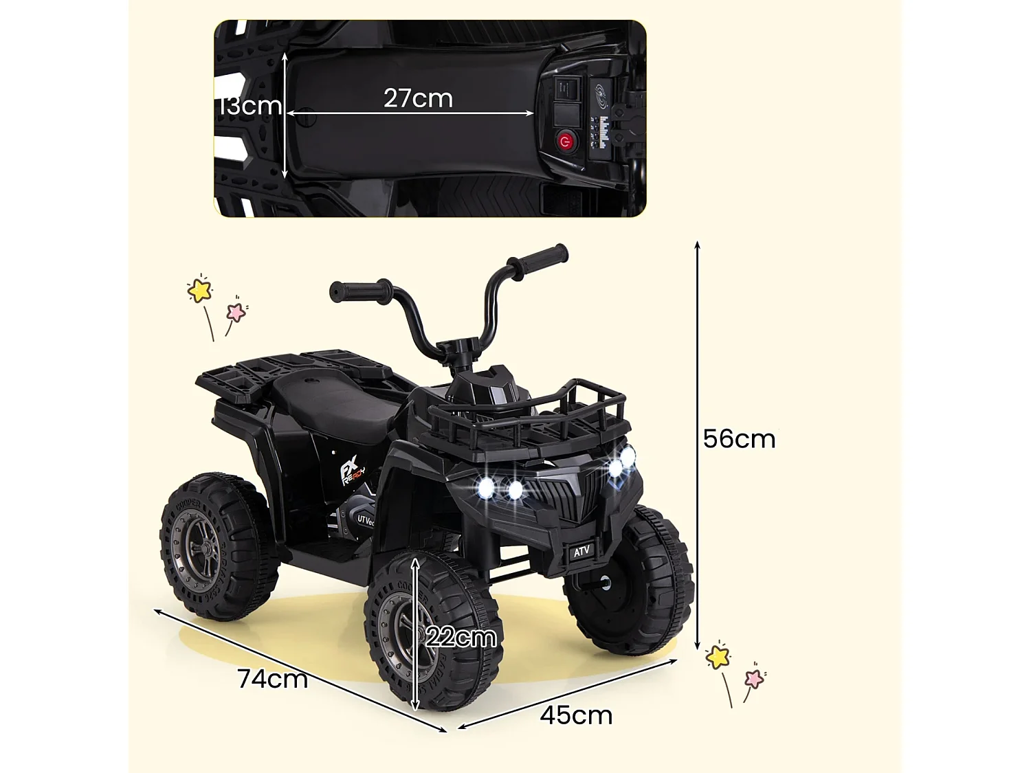 Elektrisches Quad für Kinder – Fahrzeug mit Akku