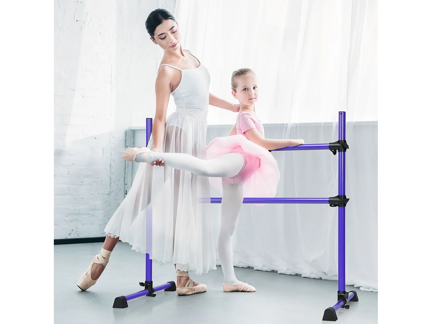 Barra da balletto doppia da appoggio