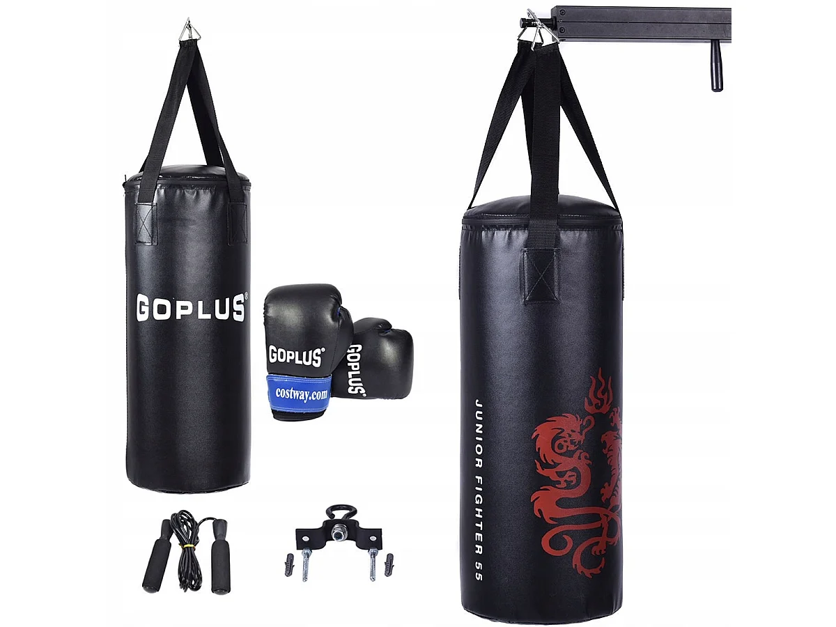 Set da boxe per bambini: sacco da boxe, guantoni, corda per saltare