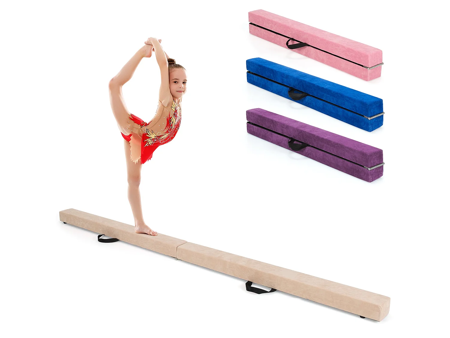 Trave da ginnastica per bambini 210 x 10 x 6,5 cm