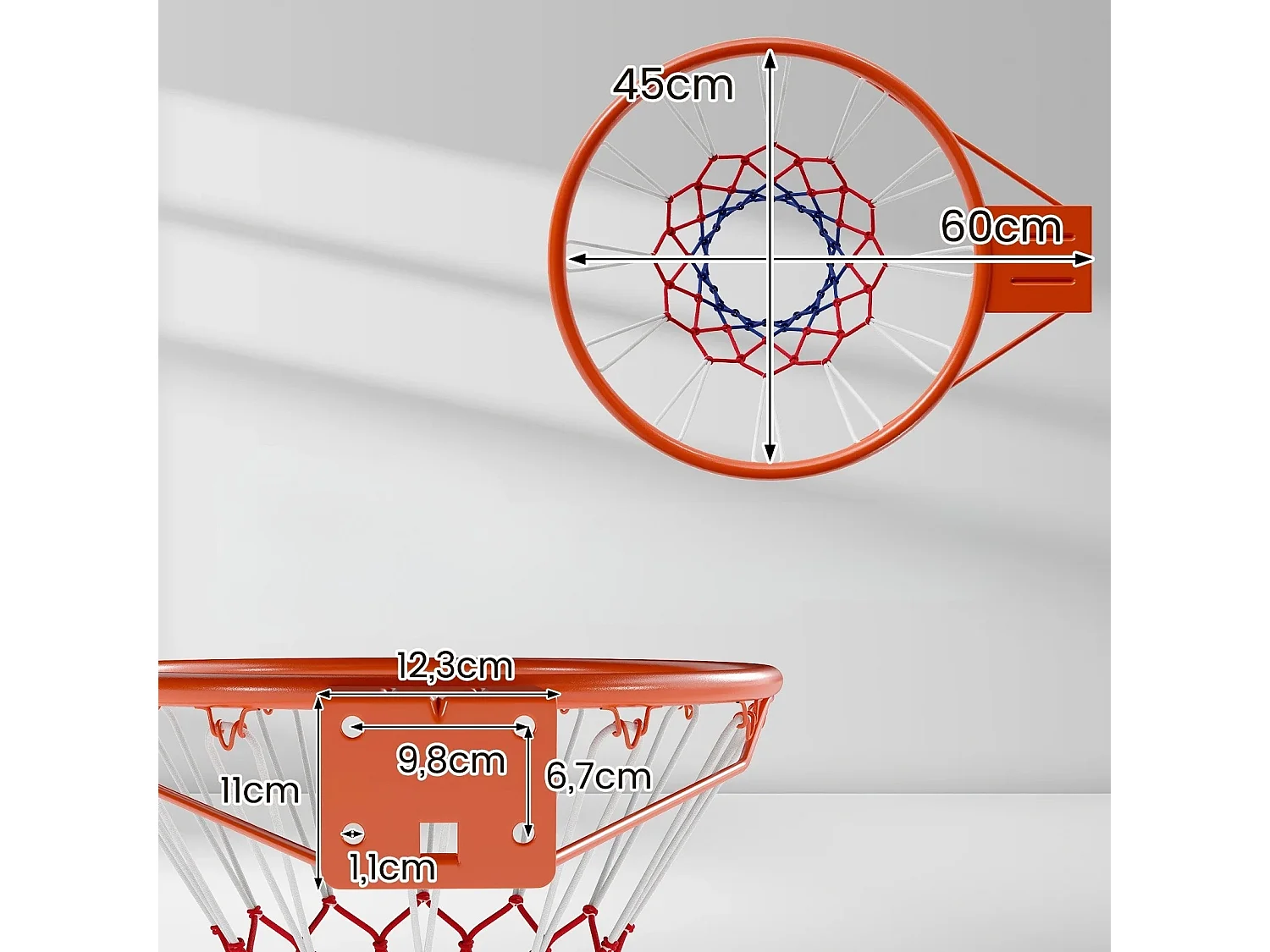 Panier de basket à fixer au mur Panier de tir à la cible