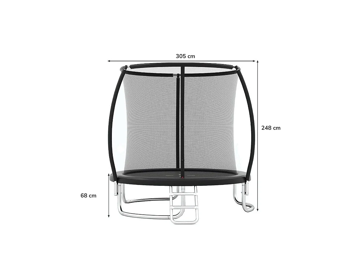 Trampoline d'extérieur avec échelle Trampoline de jardin 305 cm