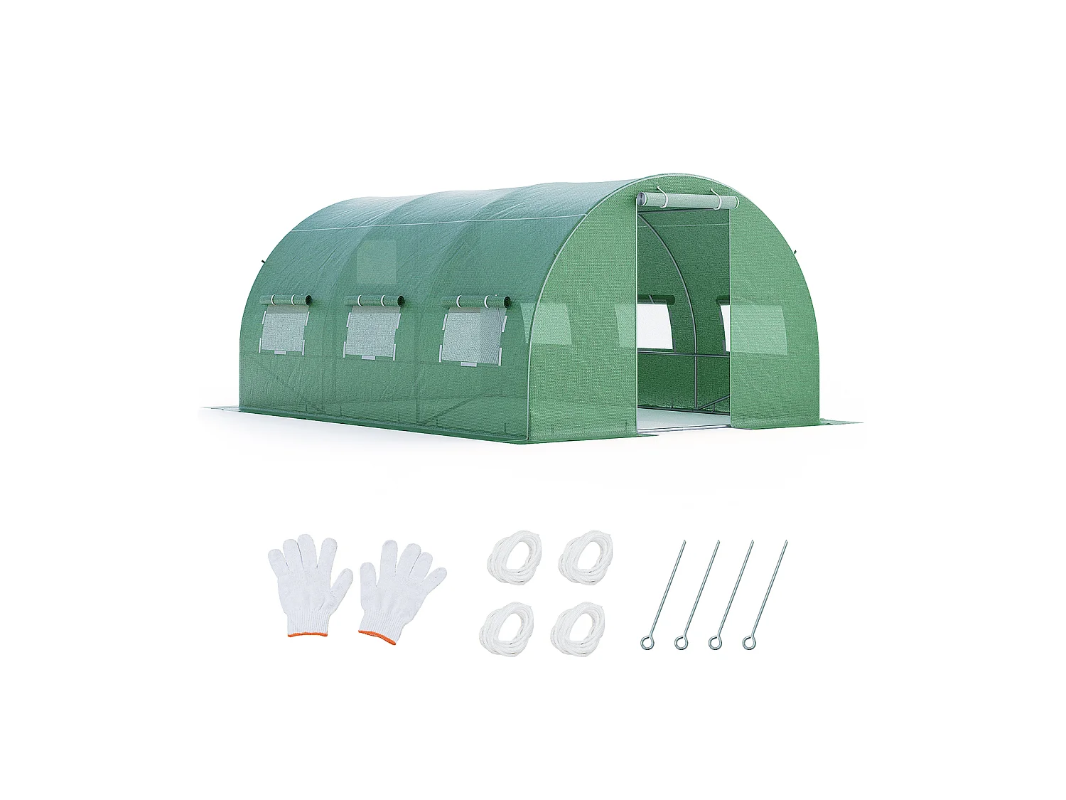 Serre en film plastique avec armature métallique Serre de jardin 4 x 3 x 2 m