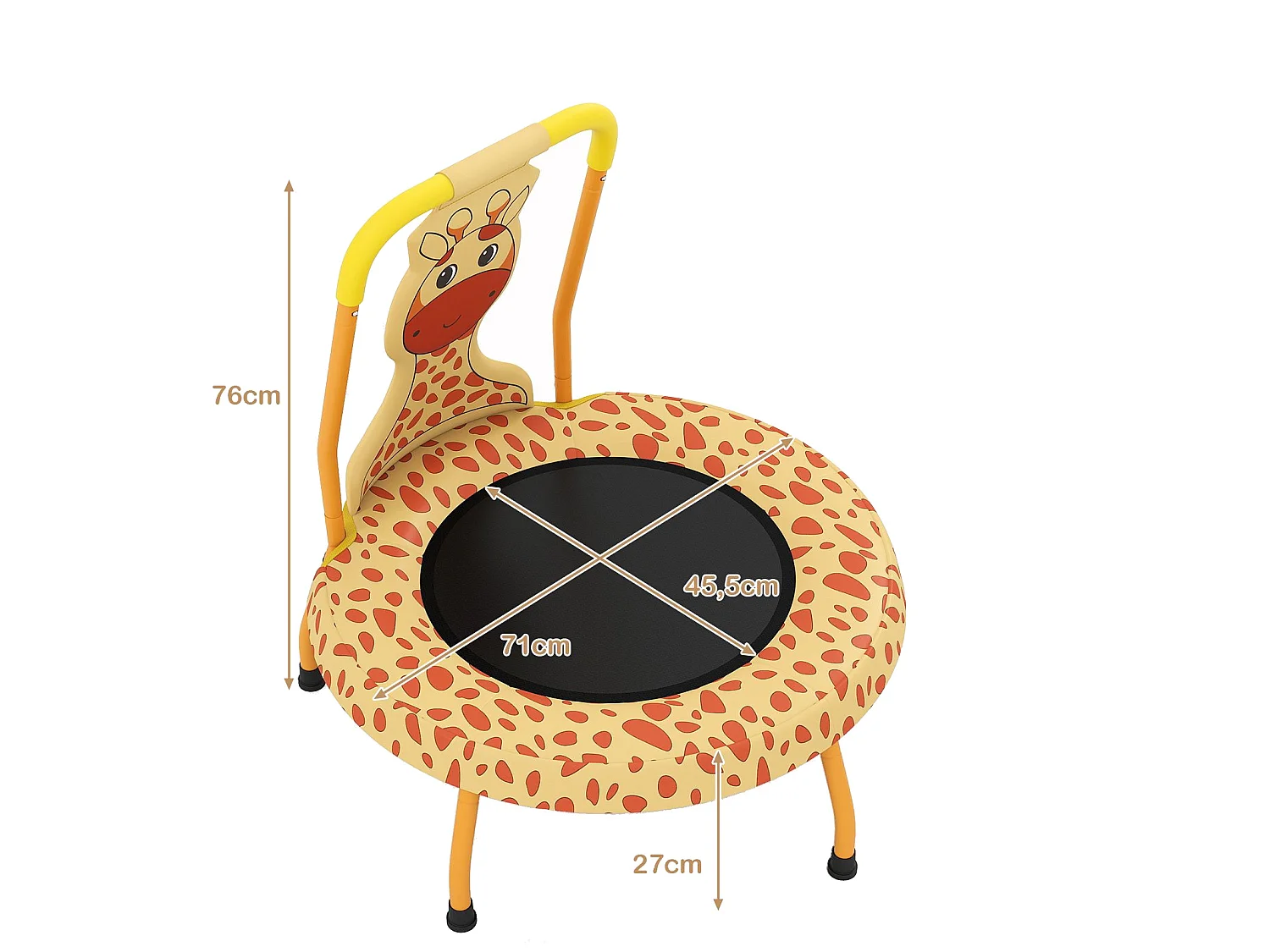 Trampoline avec poignée pour enfants Trampoline pour enfants « girafe »