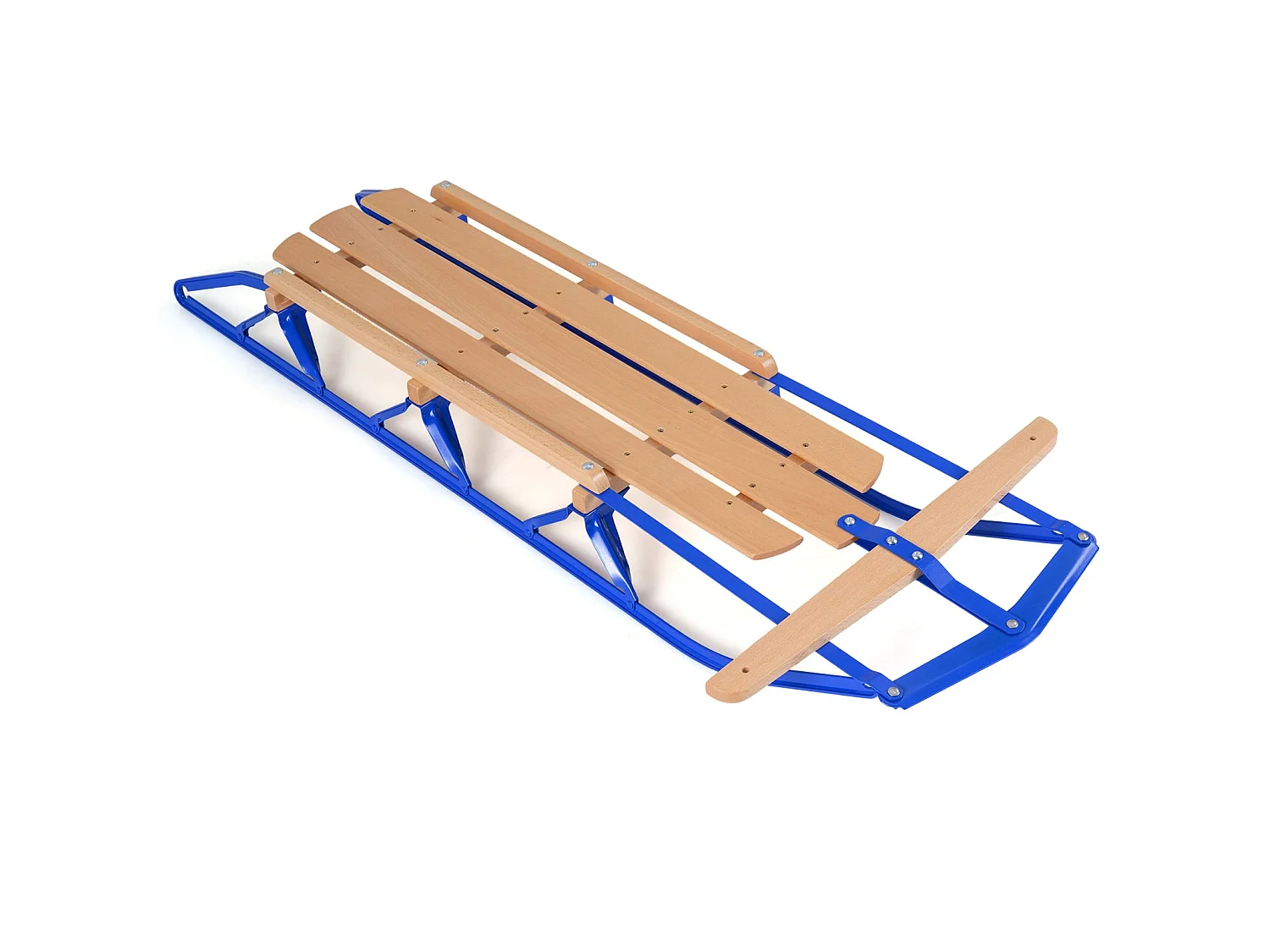 Luge en métal avec siège en bois Luge pour descendre les pentes