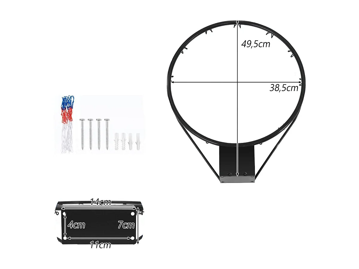 Anneau de basket noir  38