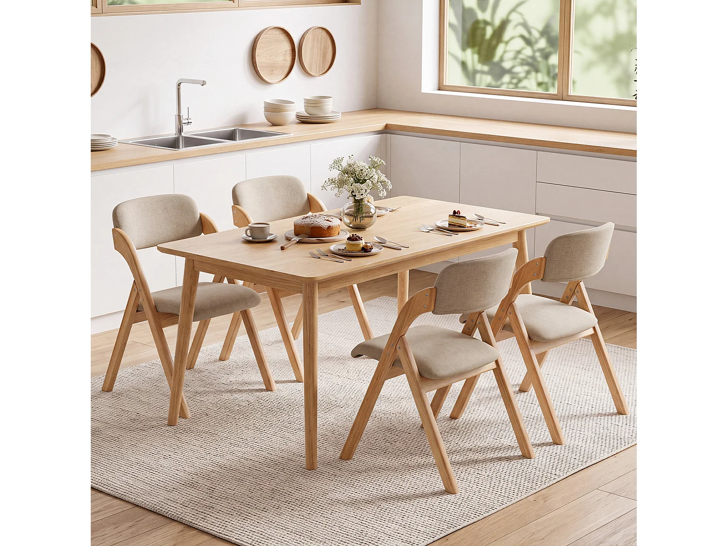 Set di 2 sedie pieghevoli con seduta imbottita Sedie da cucina