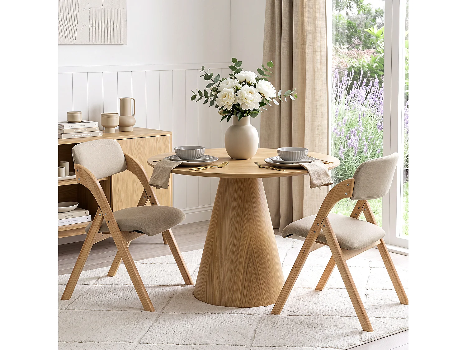 Set di 2 sedie pieghevoli con seduta imbottita Sedie da cucina
