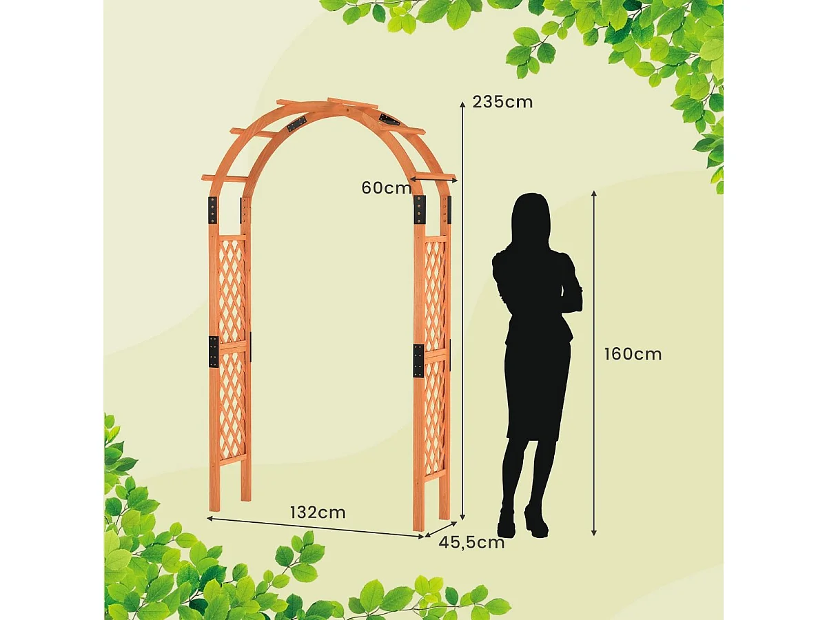 Arche de jardin en bois pour plantes grimpantes – Pergola