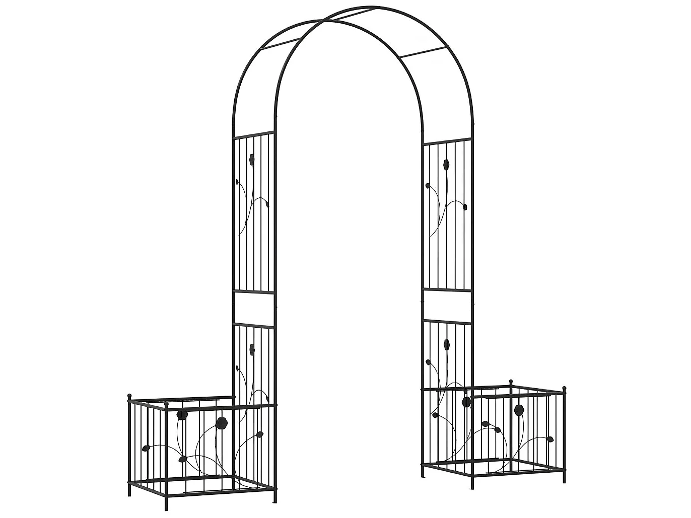 Arche de jardin avec treillis pour plantes grimpantes Pergola pour plantes grimpantes
