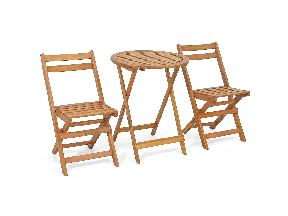 Gartenmöbel-Set: Tisch + 2 Klappstühle