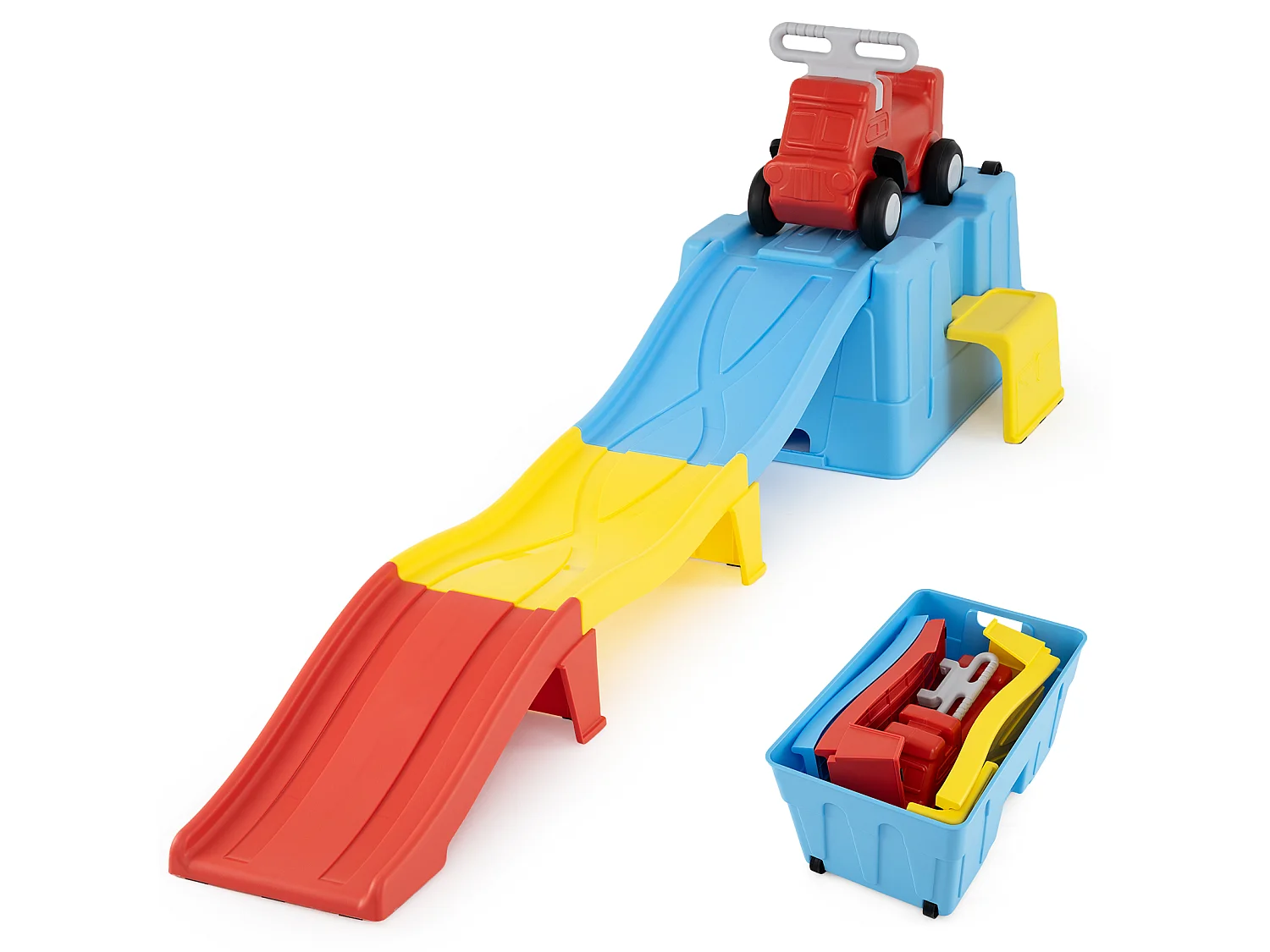 Toboggan avec petit véhicule pour enfants - Espace d'activités pour enfants