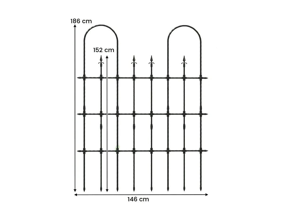 Pergola métallique pour plantes grimpantes Pergola de jardin 146 x 186 cm