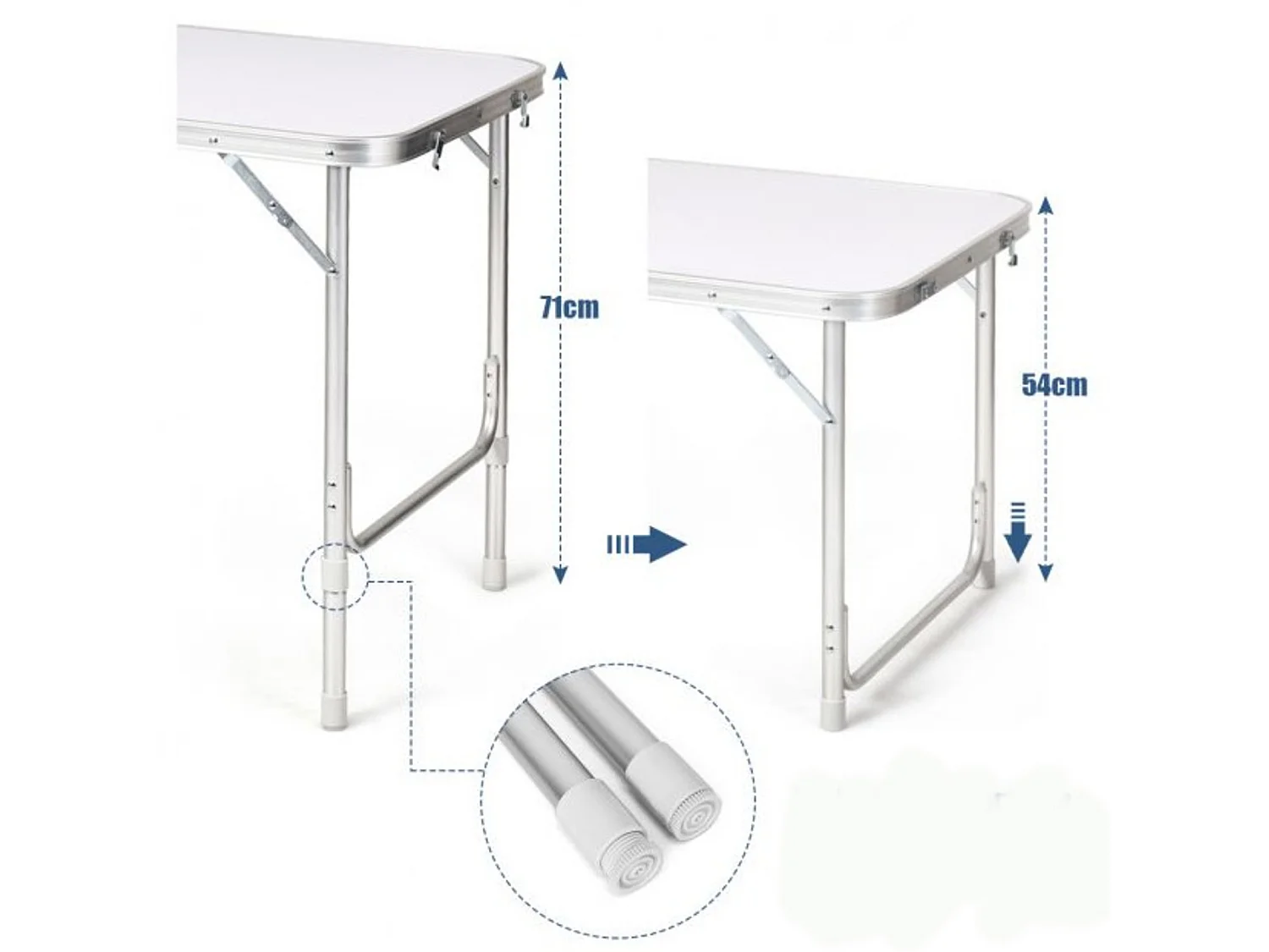 Campingbord med opbevaringsrum Campingbord