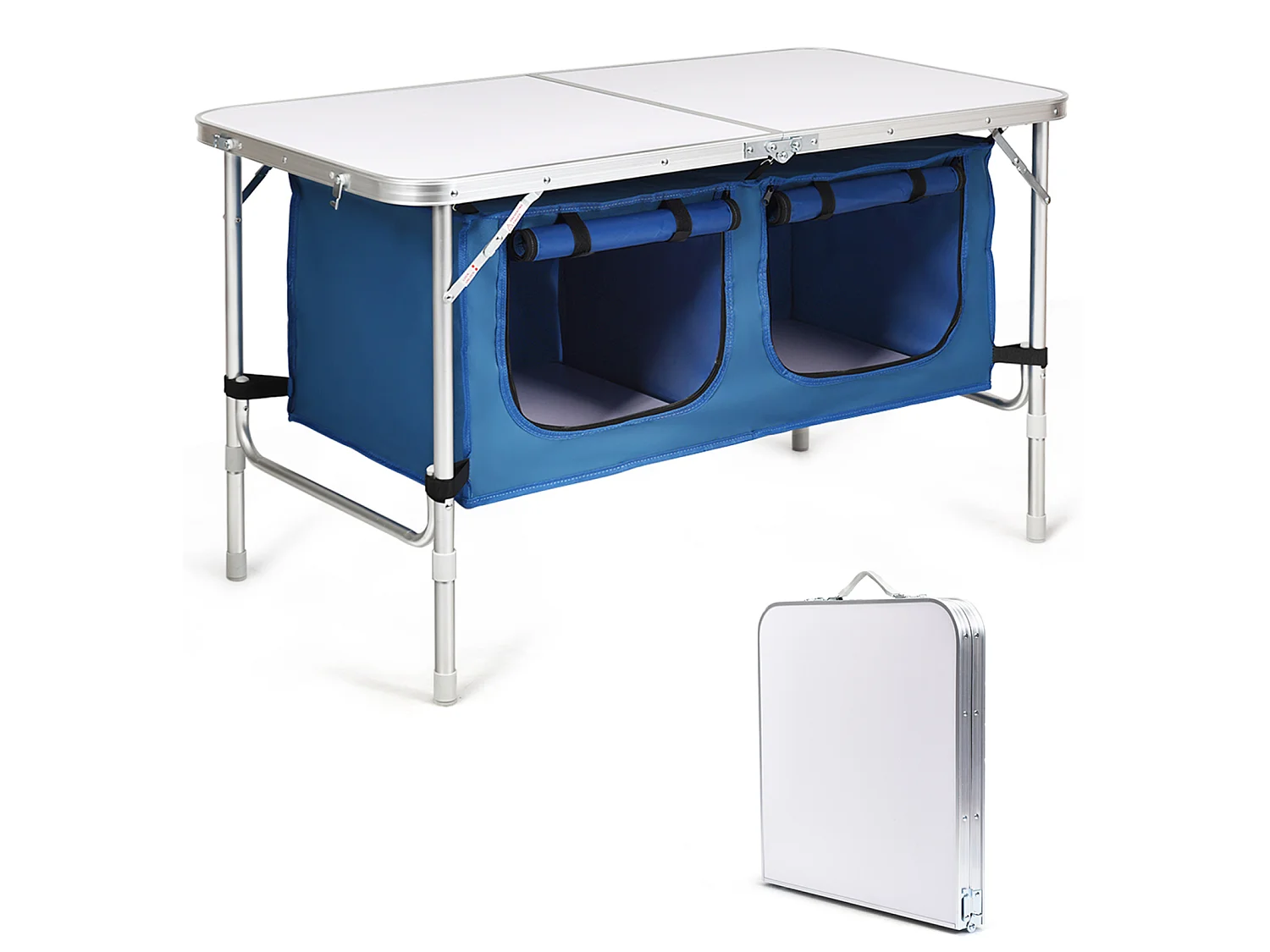 Campingbord med opbevaringsrum Campingbord