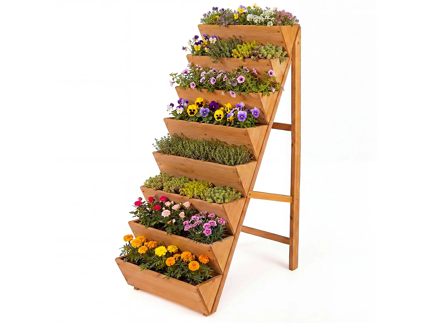 Mehrstöckiges Blumenbeet mit 8 Blumenkästen