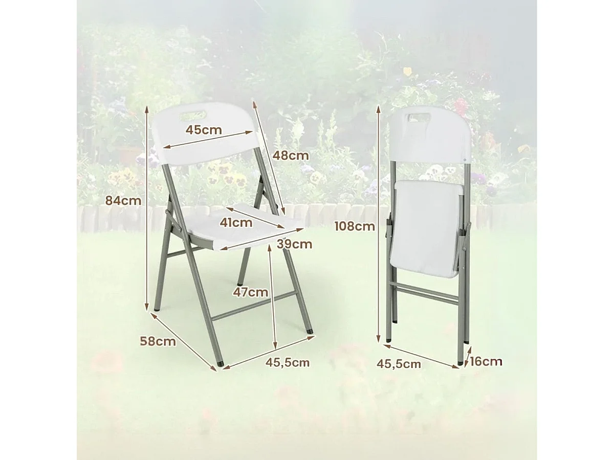 Set med 4 stycken hopfällbara stolar