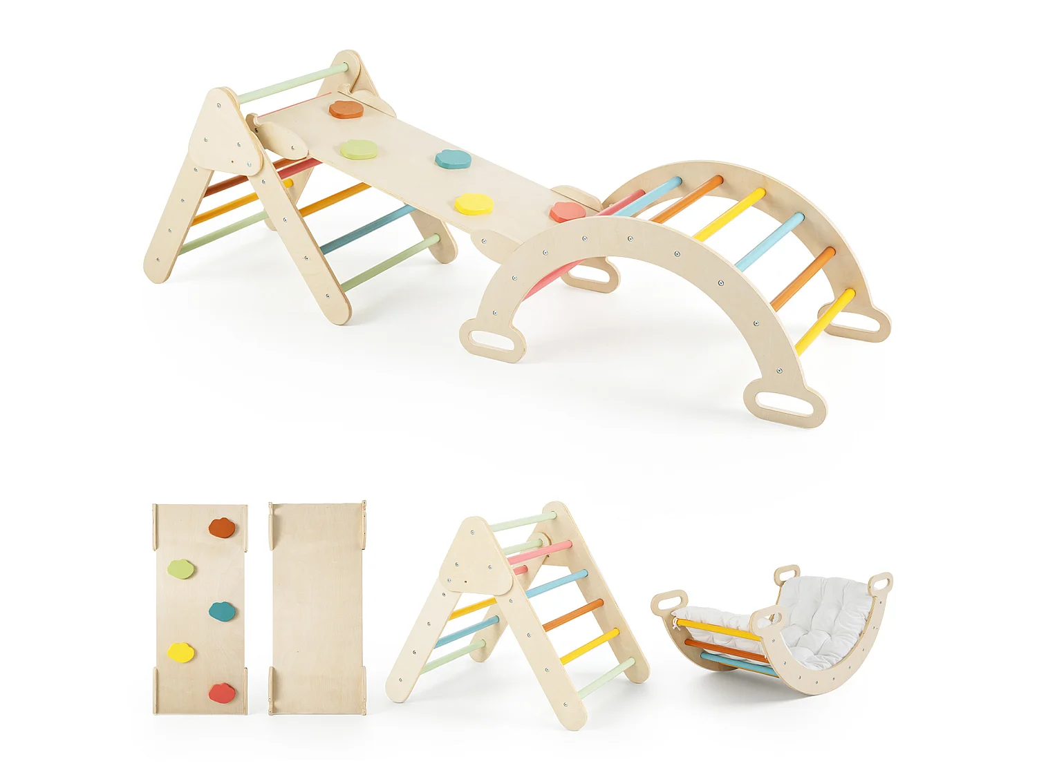 Klettergerüst aus Holz für Kinder Kinderspielplatz