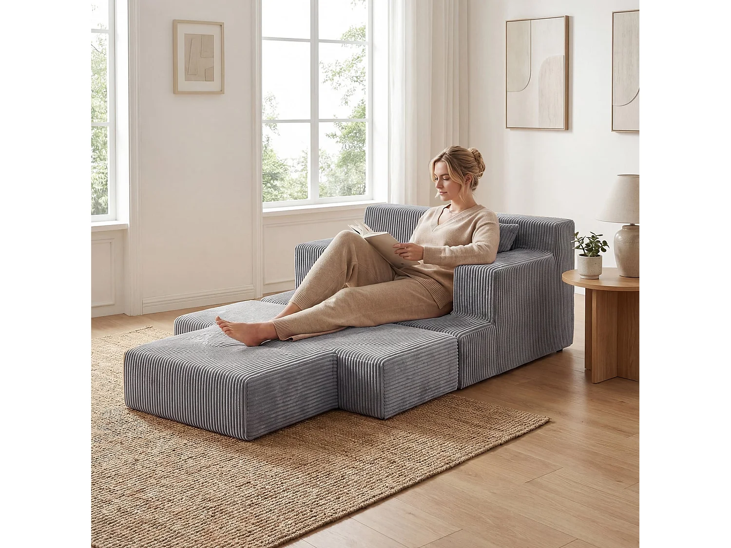 Udtrækssofa af skumgummi Sofa med sovefunktion