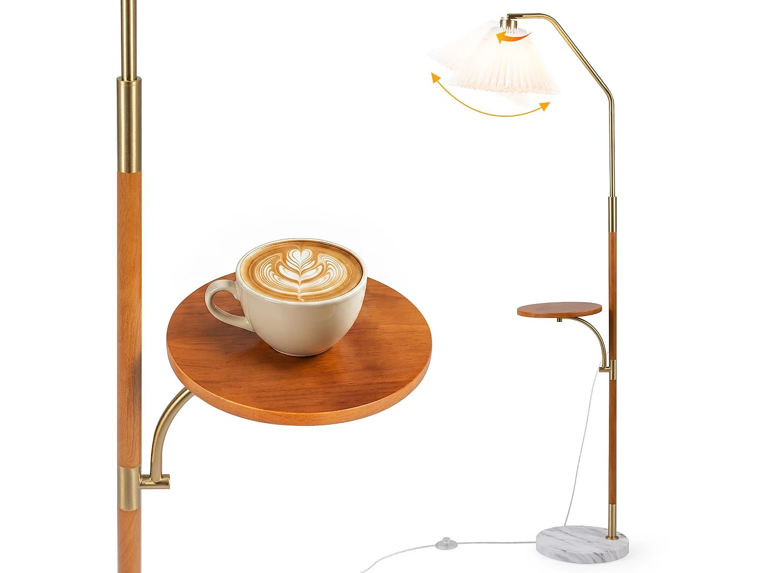 Stehlampe mit Ablage – Lampe für das Wohnzimmer